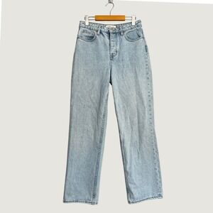 Assembly Label Womens High Waist Straight Leg Jeans Light Wash Blue Size 27